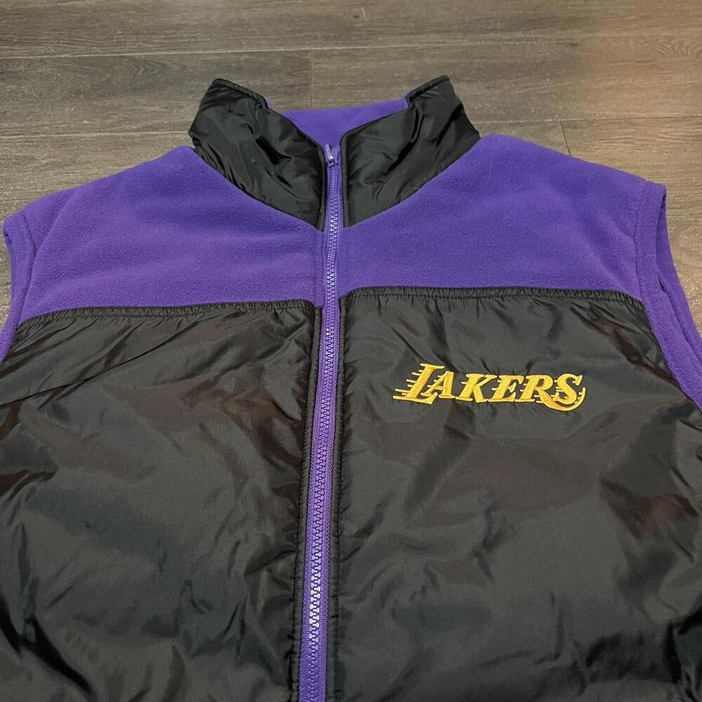 Vintage Los Angeles Lakers Reversible Winter Vest
